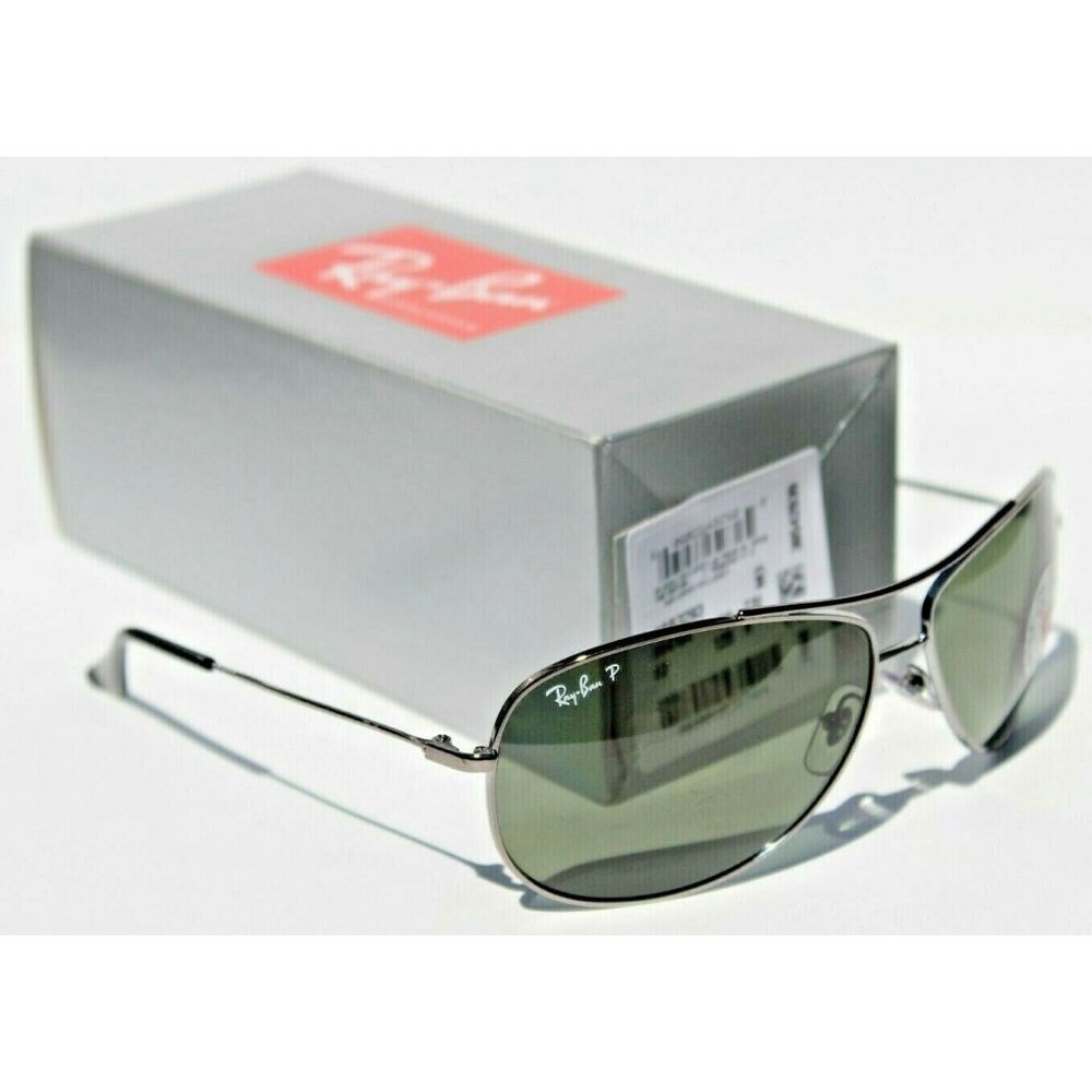 RAY-BAN RB3293 POLARIZED Sunglasses Gunmetal Black/Gray Green 004/9A 63 NEW